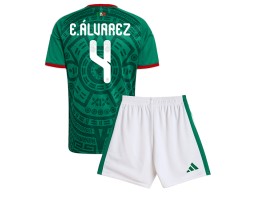 Mexiko Edson Alvarez #4 Domáci Detský futbalový dres MS 2026 Krátky Rukáv (+ trenírky)